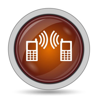 İletişim portakal kutsal kişilerin resmi web sitesi düğme beyaz arka plan üzerinde