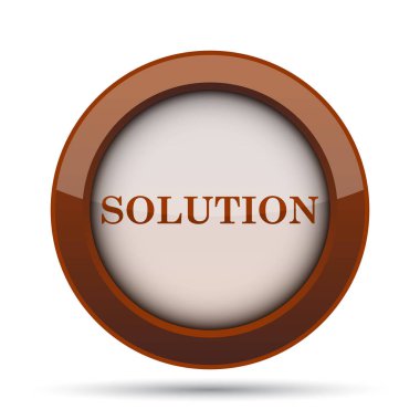 Çözüm simgesi. Beyaz arka plan üzerinde Internet düğmesi.