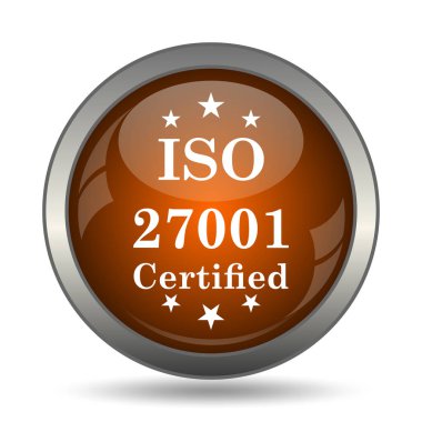 ISO 27001 simgesi. Beyaz arka plan üzerinde Internet düğmesi.