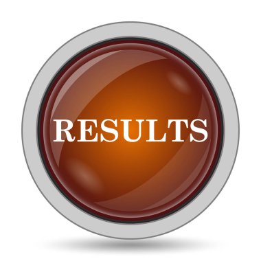 Sonuçları turuncu kutsal kişilerin resmi web sitesi düğme beyaz arka plan üzerinde