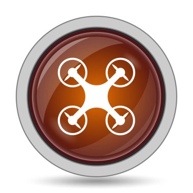 Drone turuncu kutsal kişilerin resmi web sitesi düğme beyaz arka plan üzerinde