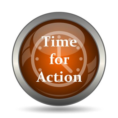 Eylem simgesi zamanı. Beyaz arka plan üzerinde Internet düğmesi.