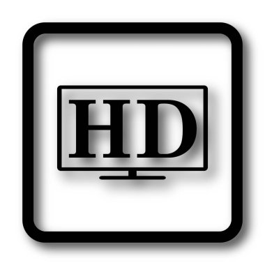 HD Tv siyah kutsal kişilerin resmi web sitesi düğme beyaz arka plan üzerinde