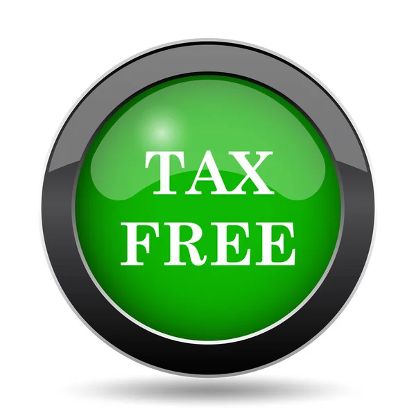 Icono Libre Impuestos Botón Verde Del Sitio Web Sobre Fondo — Foto de Stock