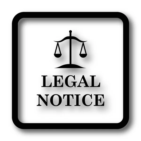 Legal notice icon, black website button on white background