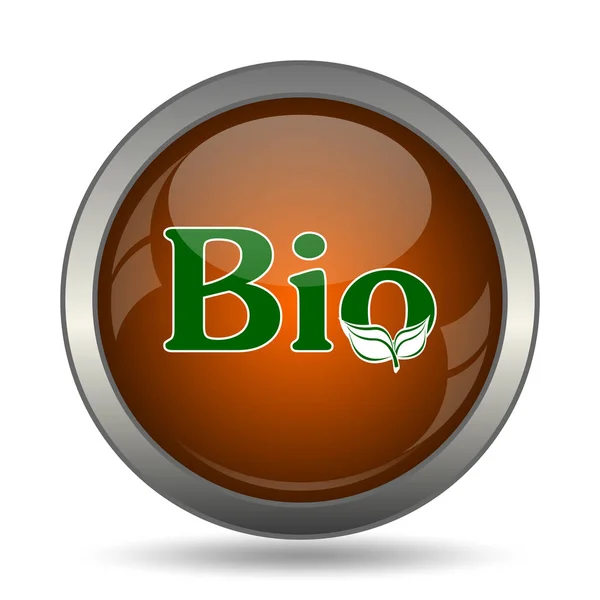 バイオのアイコン 白い背景の上のインター ネット ボタン — ストック写真