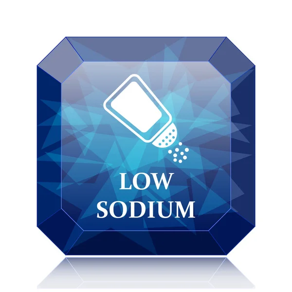 Low Sodium Icon Blue Website Button White Background — Stock Photo, Image