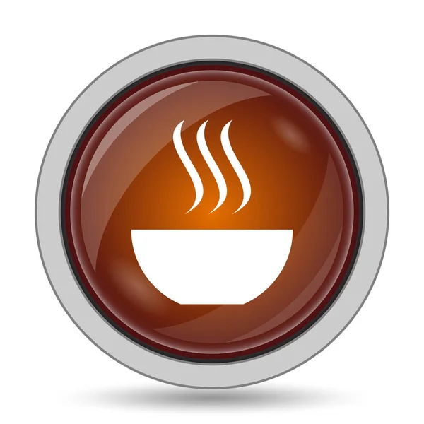 Soup Symbol Orangefarbener Website Knopf Auf Weißem Hintergrund — Stockfoto