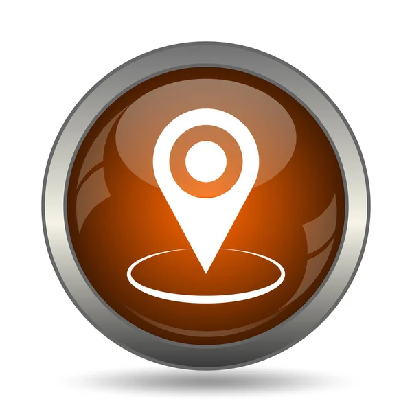 Pin Location Icon Internet Button White Background — Stock Photo, Image