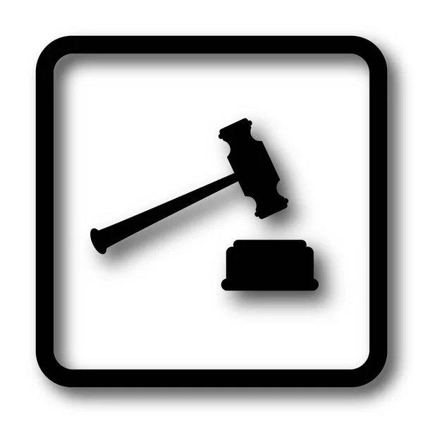 Soudce kladivo ikona — Stock fotografie