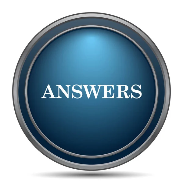 Answers Icon Internet Button White Background — Stock Photo, Image