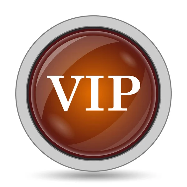 Vip Pictogram Oranje Website Knop Witte Achtergrond — Stockfoto