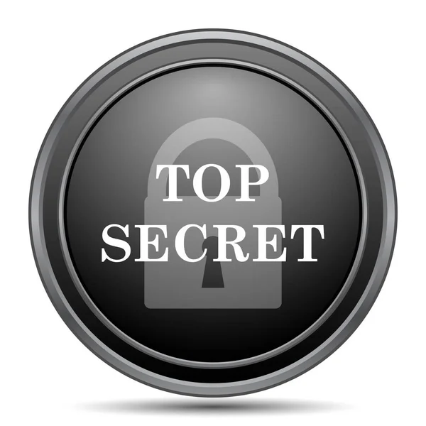 Top Secret Icon Black Website Button White Background — Stock Photo, Image