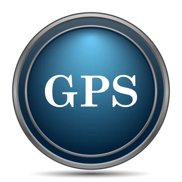 Εικονίδιο Gps Κουμπί Internet Άσπρο Φόντο — Φωτογραφία Αρχείου