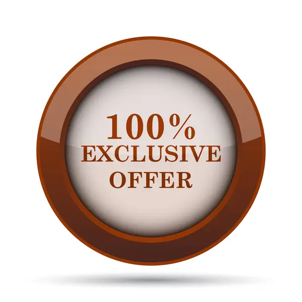 Icono de oferta 100% exclusiva — Foto de Stock