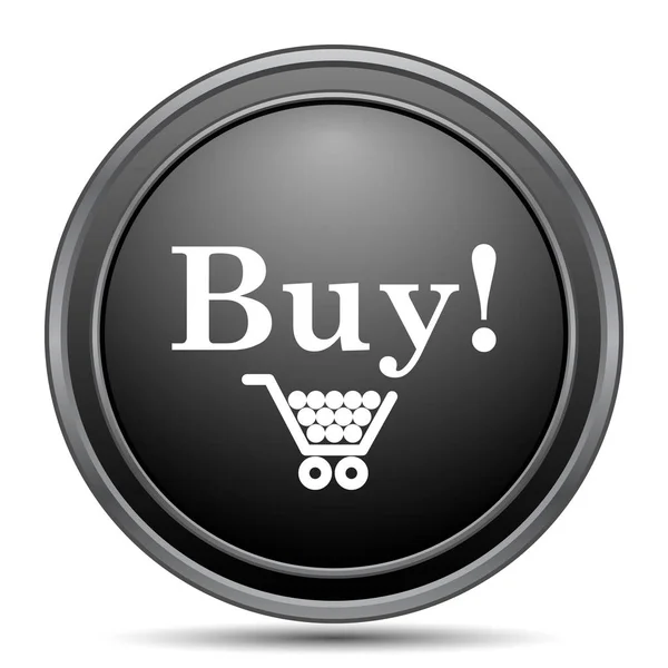 Buy Icon Black Website Button White Background — Stock Photo, Image