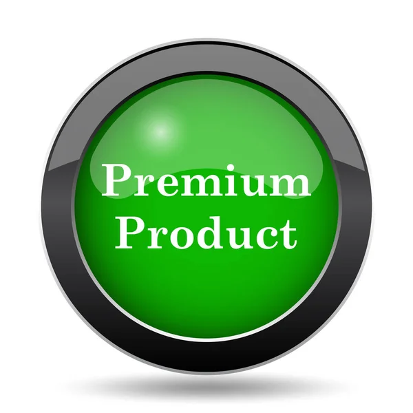 Premium Produktikon Grønn Nettstedsknapp Hvit Bakgrunn – stockfoto