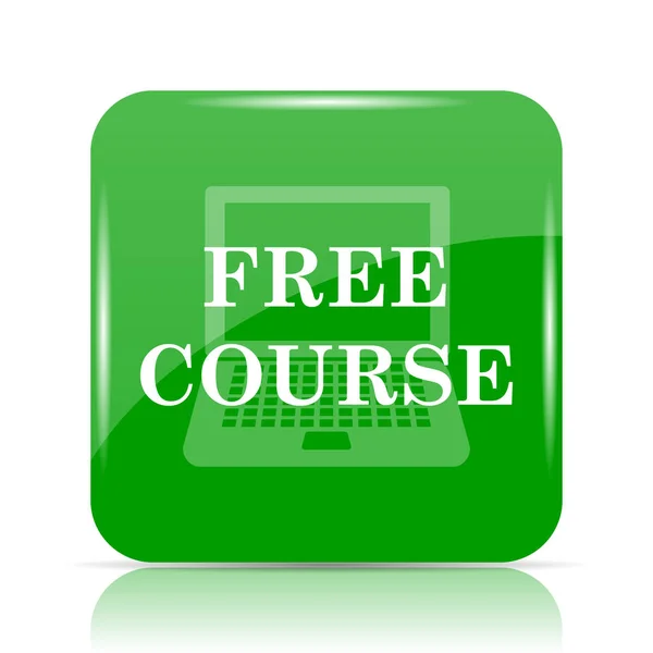 Free Course Icon Internet Button White Background — Stock Photo, Image