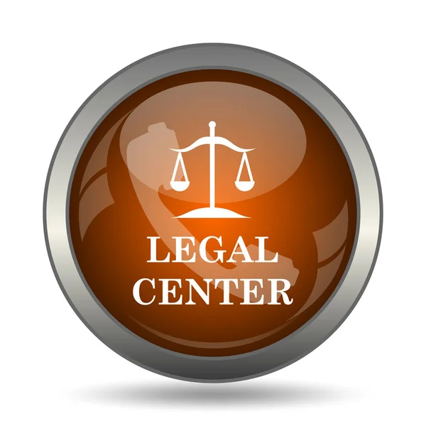 Ícone Centro Legal Botão Internet Fundo Branco — Fotografia de Stock