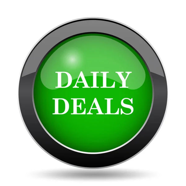 Daily Deals Icon Green Website Button White Background — Stock Photo, Image