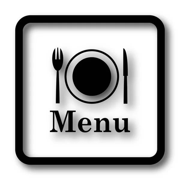 Icona Del Menu Pulsante Del Sito Web Nero Sfondo Bianco — Foto Stock