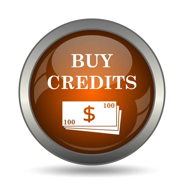 Купить Значок Кредита Кнопка Интернет Белом Фоне — стоковое фото