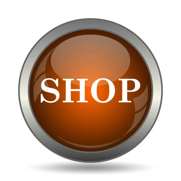 Shop Icon Internet Button White Background — Stock Photo, Image