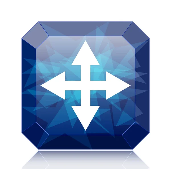 Icono Pantalla Completa Botón Azul Del Sitio Web Sobre Fondo —  Fotos de Stock
