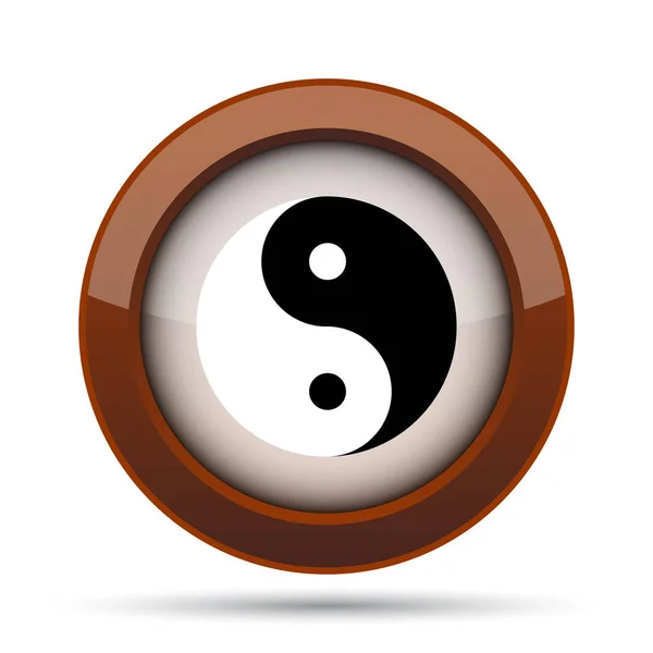 Ying ヤンのアイコン 白い背景の上のインター ネット ボタン — ストック写真