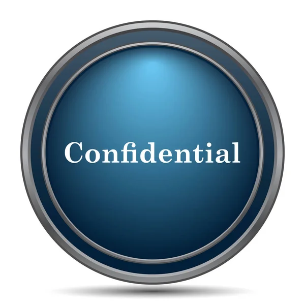 Confidential Icon Internet Button White Background — Stock Photo, Image