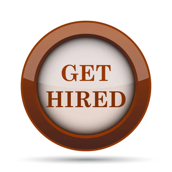 Get hired icon. Internet button on white background.