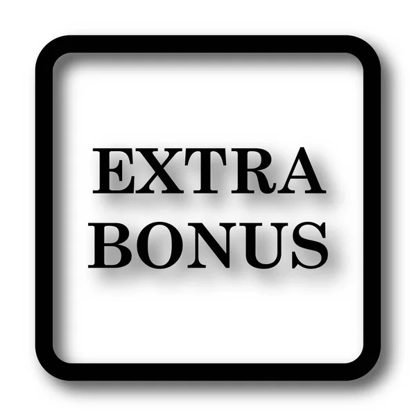Extra Bonus Icon Black Website Button White Background — Stock Photo, Image