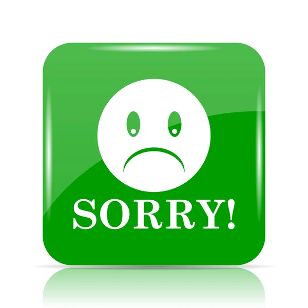 Sorry Icon Internet Button White Background — Stock Photo, Image