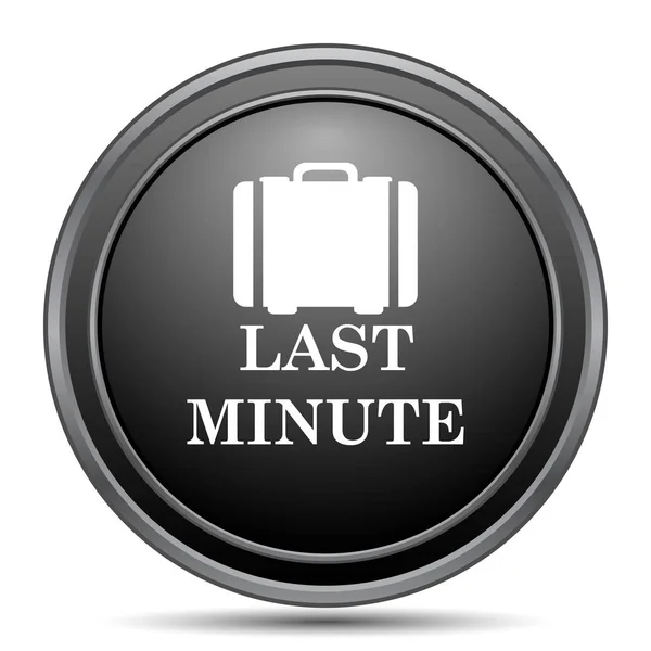 Last Minute Černé Stránky Tlačítko Bílém Pozadí — Stock fotografie