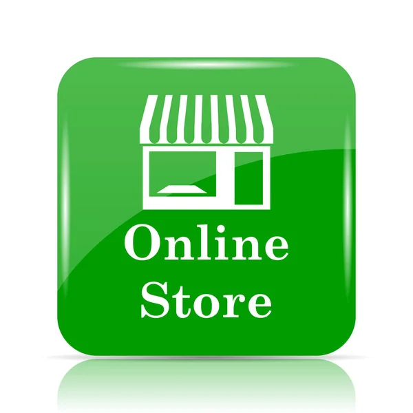 Online Store Ikont Internet Gomb Fehér Háttér — Stock Fotó
