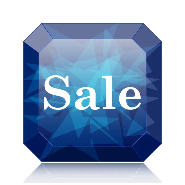 Sale Icon Blue Website Button White Background — Stock Photo, Image
