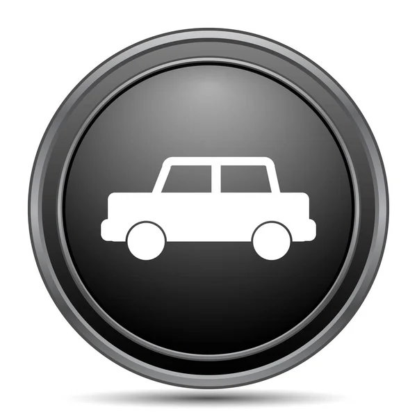 Car Icon Black Website Button White Background — Stock Photo, Image