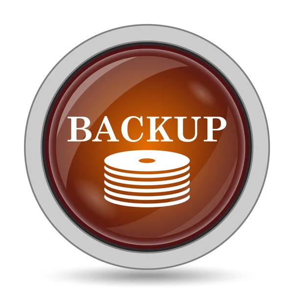 Icona Backup Pulsante Arancione Del Sito Web Sfondo Bianco — Foto Stock