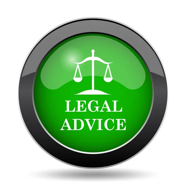 Legal Advice Icon Green Website Button White Background — Stock Photo, Image