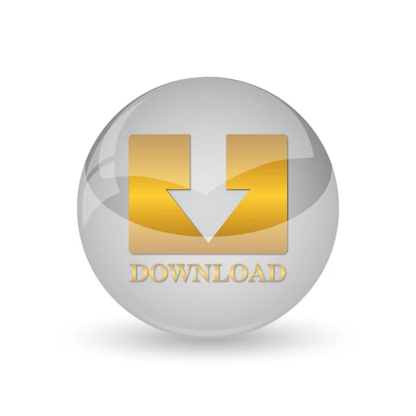 Download Pictogram Internet Knop Witte Achtergrond — Stockfoto