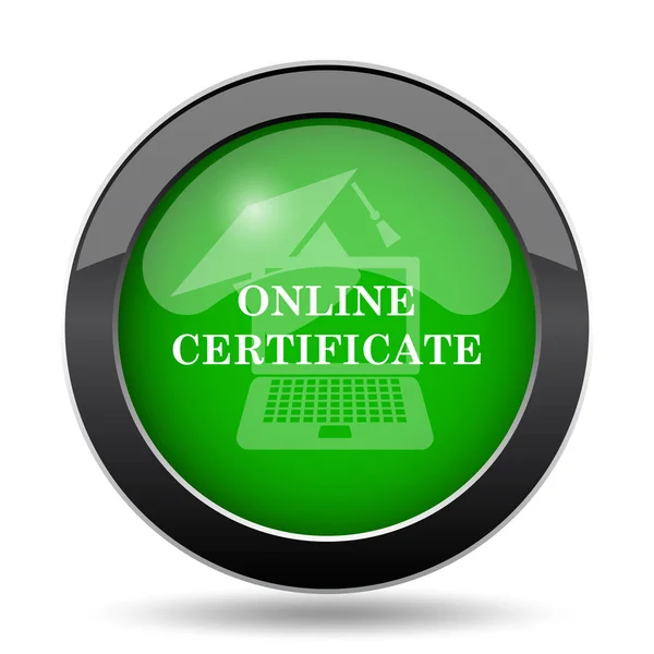 Icono de certificado en línea —  Fotos de Stock