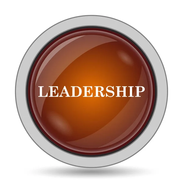 Leadership Icon Orange Website Button White Background — Stock Photo, Image