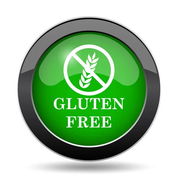 Glutenfreies Symbol Grüne Website Taste Auf Weißem Hintergrund — Stockfoto