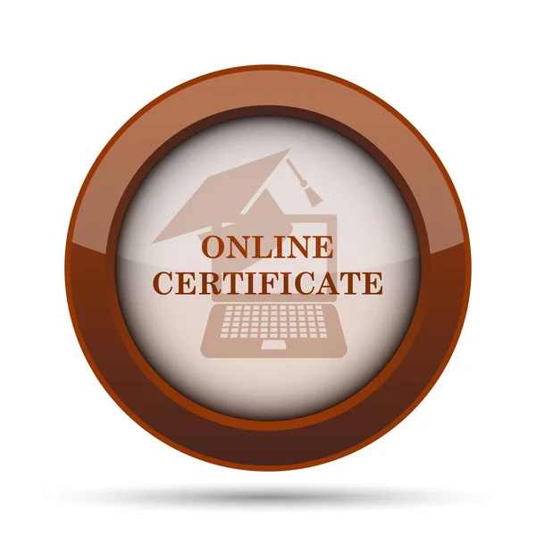 Ícone de certificado online — Fotografia de Stock