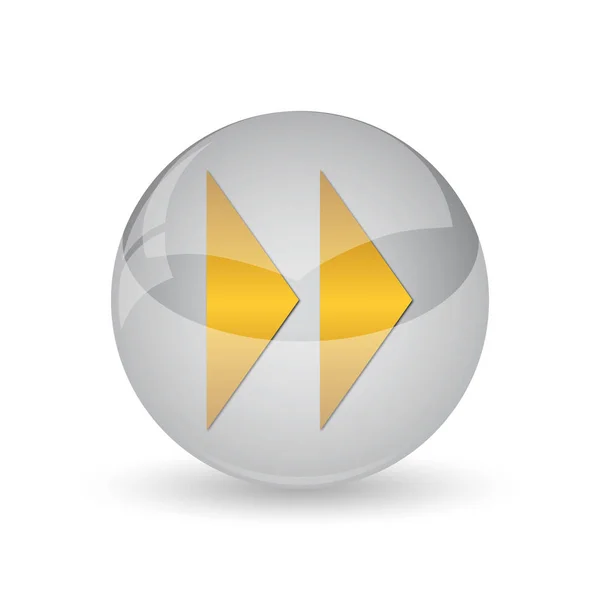 Fast Forward Sign Icon Internet Button White Background — Stock Photo, Image