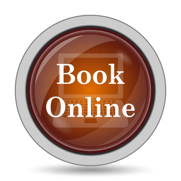 Knihy Online Oranžové Stránky Tlačítko Bílém Pozadí — Stock fotografie