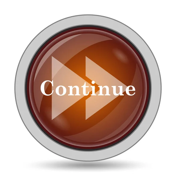 Continue Icon Orange Website Button White Background — Stock Photo, Image