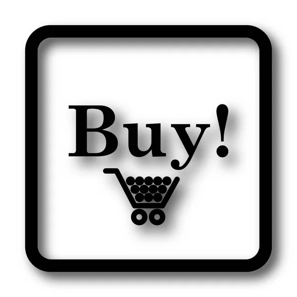 Kaufen Symbol Schwarze Website Taste Auf Weißem Hintergrund — Stockfoto