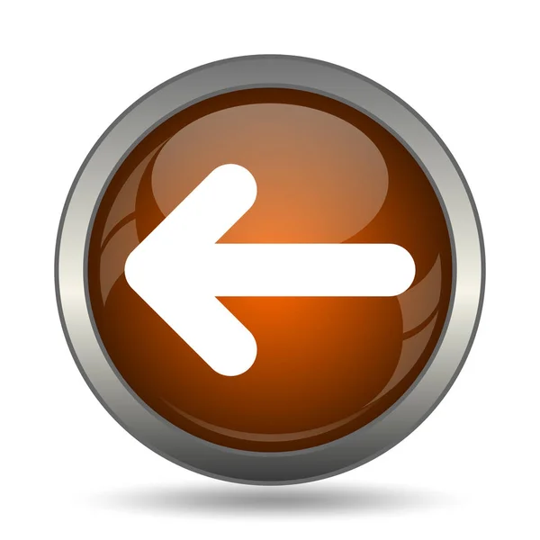 Left arrow icon. Internet button on white background.