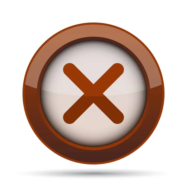 Close Icon Internet Button White Background — Stock Photo, Image